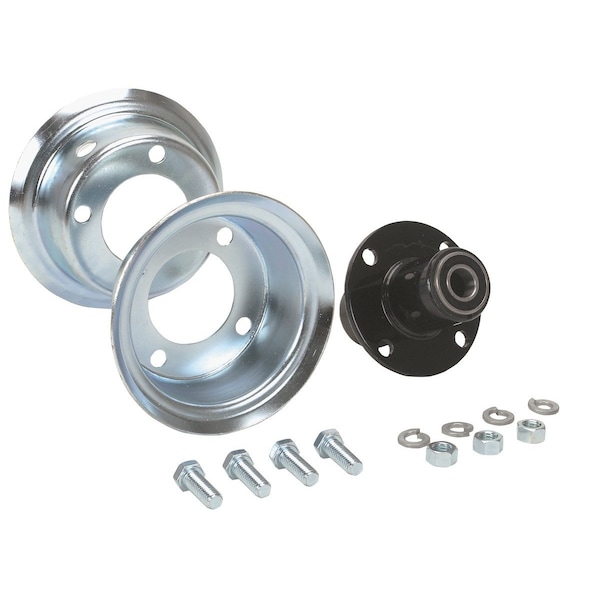 Demountable Wheel Assembly, 4" (includes hub) 0" x0" x0"